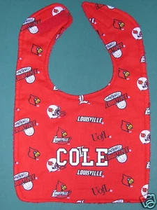 LOUISVILLE UNIVERSITY CARDINALS PERSONALIZED BABY BIB BIBS COLLEGE EMBROIDERED - Picture 1 of 1