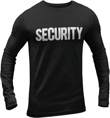 NYC Factory Men's Long Sleeve Security T-Shirt Bright & Bold Screen Printed - Image 1 of 4