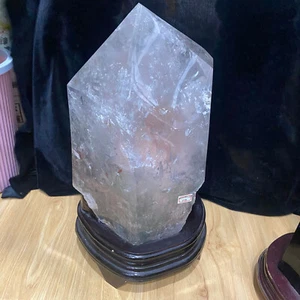 44LB Natural White Quartz Hand Carved Crystal Tower Wand Reiki Healing.FG07 - Picture 1 of 13