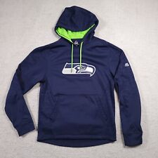 Majestic ThermaBase Seattle Seahawks Hoodie Mens Small Blue NFL Football