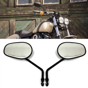 Long Stem Motorcycle Side Mirrors For Harley Electra Glide Road King 1998-2018 - Picture 1 of 9