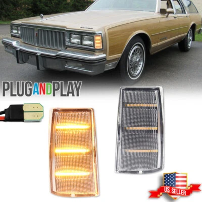 2X Luces LED laterales ámbar transparente para Chevy Impala 81-85 / Caprice y Pontiac Foto 1 de 4