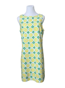 Vestido recto caprichoso sin mangas estampado limón Sail to Sable talla mediana venta al por menor $21 - Imagen 1 de 11
