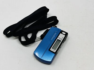 Creative MuVo TX FM 256MB MIC USB DAP-TD0004 BLUE MP3 Audio Player WORKS! - Image 1 of 4