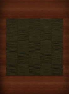 Green Transitional Hand Hooked Checkered Squares Grid Area Rug Checked DV15 - Picture 1 of 12