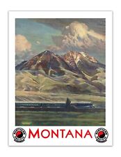Travel Poster MONTANA 1930s Vintage 17x22" Premium Print