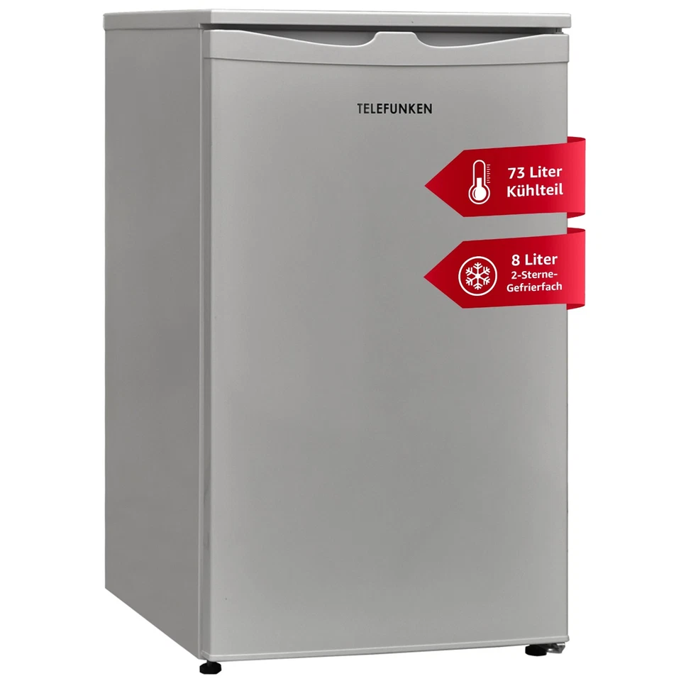 Telefunken Kühlschrank mit Gefrierfach (2-Sterne) 81 Liter freistehend klein NEU - Bild 1 von 1