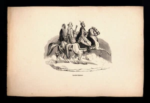 G stampa originale 1800 costumi CAVALIERI EGIZIANI-EGITTO - Picture 1 of 1