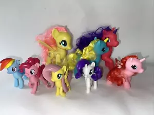 My Little Pony Figures Hasbro Lot Of 8 Unicorn Off Brand Vinyl - Picture 1 of 5