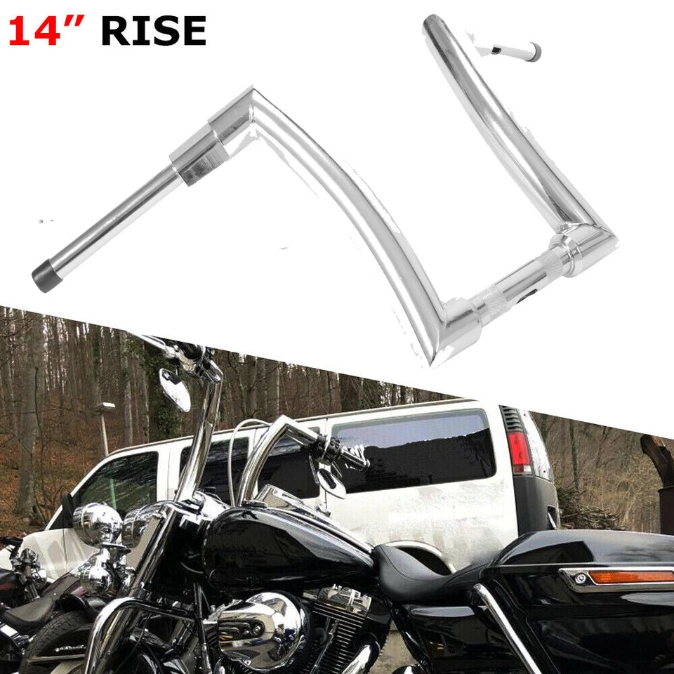 14'' Ape Hanger Fat Bars 2" Handlebar For Harley-Davidson Softail — 第 1/4 张图片