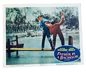 Father Is A Bachelor 1955 Vtg Lobby Card Movie Theater Home Decor William Holden - Picture 1 of 3