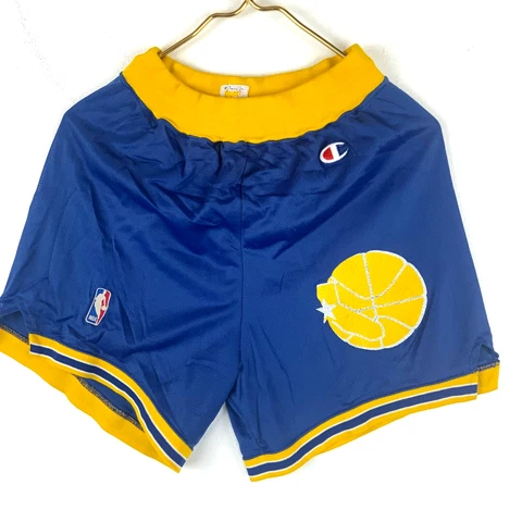 Vintage Golden State Warriors Champion Mesh Shorts Size Small Blue Nba 80s Cover