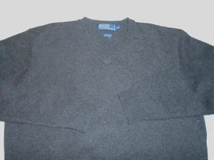 SUÉTER POLO BY RALPH LAUREN PARA HOMBRE XXL CUELLO EN V 80% LANA 20% GRIS CAHSMERE - Imagen 1 de 6
