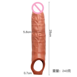 11"Male Cock-Girth-Enlarger-Enhancer-Penis-Extension-Extender-Sheath-Sleeve USA - Picture 1 of 24