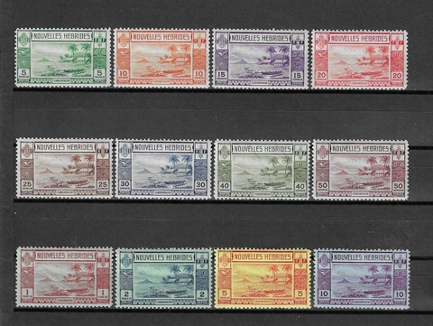NEW HEBRIDES/FRENCH 1938 SG F53/64 MINT Cat £300 Cover