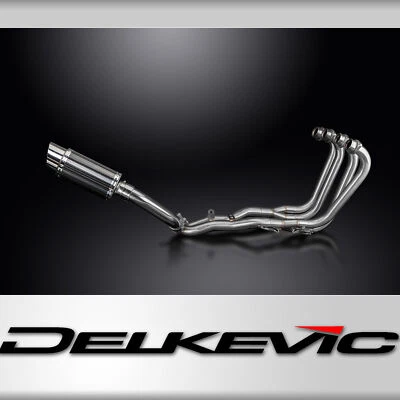 Honda CBR1000F FH-FX Hurricane 1987-99 Full Exhaust 4-1 8" Round Carbon Muffler — 第 1/4 张图片