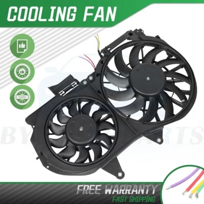 Conjunto de ventilador condensador radiador Audi A4 Quattro 2002-2009 674-59718 Foto 1 de 4