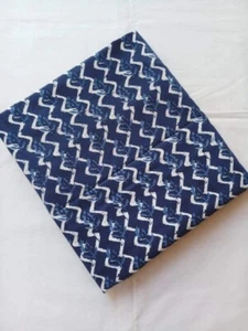 Floral Printed Cotton Cloth Materiel Natural Indigo Fabric Running Jaipuri Hand - Picture 1 of 6