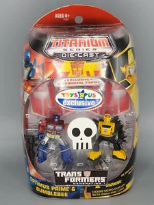 Titanium Series Optimus Prime & Bumblebee Transformers Gen 1 ToysRUs Exclusive - Picture 1 of 4