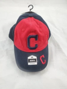 Cleveland Indians Block C Adjustable Cap Hat Red/ Blue stich blue bill new tags - Picture 1 of 6