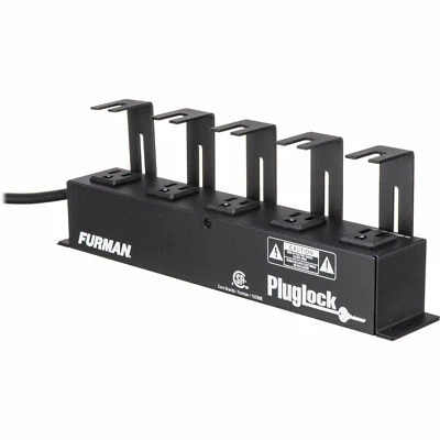 Furman PLUGLOCK 5 Locking Outlet Strip w 120v and 15 Amp. U.S. Authorized Dealer - Image 1 of 4