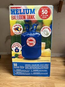 Unique Helium  Balloon JUMBO  Tank With 50 balloons And 55 Yards Of Ribbon