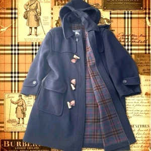 BURBERRY Gr.L Vintage Navy Duffel Coat Kapuze Übergröße - Bild 1 von 11