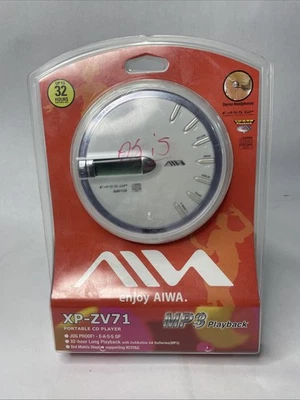 Fones de ouvido eletrônicos antichoque Aiwa portátil MP3 CD player XP-ZV71 - Imagem 1 de 2