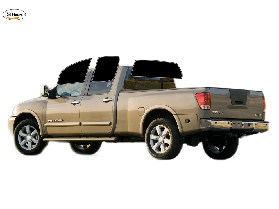 Kit de película de tinte de ventana de 2 capas precortada para Nissan Titan 2004-2015 doble cabina Foto 1 de 4
