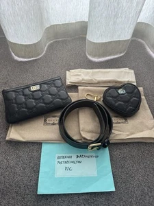 Gucci Belt Bag Matelasse 34/85 Calfskin Heart Brand New - Picture 1 of 19