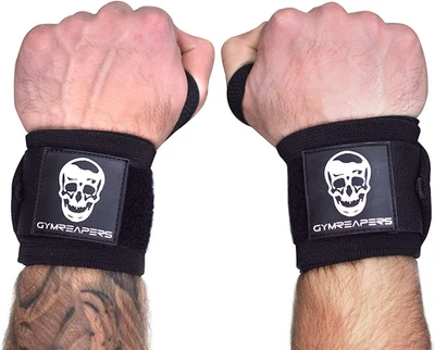 Gymreapers 18" Wrist Wraps for Weightlifting - Heavy Duty Black Medium - Image 1 of 4