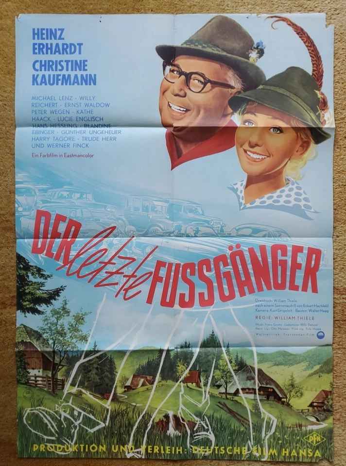 Der letzte Fußgänger (Kinoplakat '60) - Christine Kaufmann / Heinz Erhardt - Bild 1 von 1
