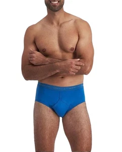 4 x Jockey Mens Hipster Y-Front Brief Underwear - Blue - Picture 1 of 4