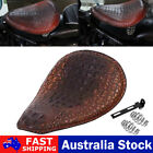 Brown Alligator Motorcycle Leather Solo Driver Seat for Harley Chopper Bobber AU