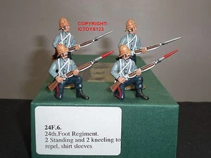 FIGURAS DE PRIMERA LÍNEA 24F6 GUERRA ZULÚ BRITÁNICA 24 PIES DE PIE + ARRODILLADAS PARA REPELER - Imagen 1 de 1