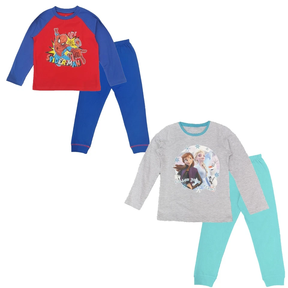 Kids Boys Girls Offical Licensed Pyjamas Cotton Full Length Pjs Set Toddler Size - image 1 of 1