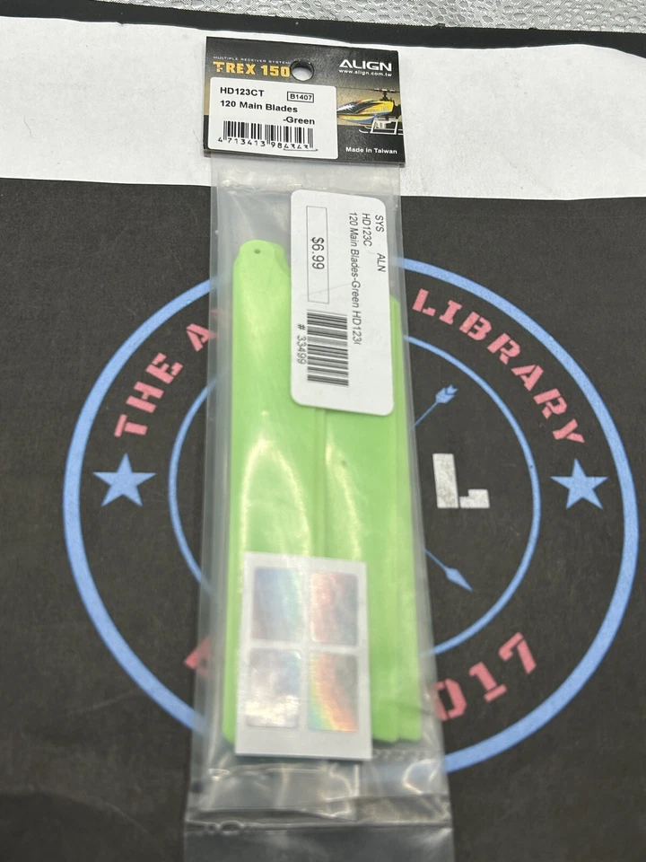 Align T-Rex 150. HD123CT. 120 Main Blades, Green - Image 1 of 1