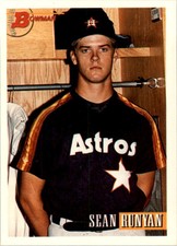1993 Bowman Houston Astros Baseball Card #616 Sean Runyan Rookie