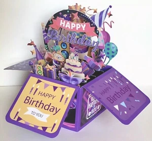 NEW PREMIUM 3D POP-UP MUSIC/DISCO PARTY THEMED BIRTHDAY CARD (FREE POST) - Picture 1 of 7