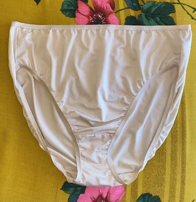 Fruit Of The Loom Hi-Cut 10 Nude Nylon Panty Bikini Underwear High Waist - Image 1 of 3