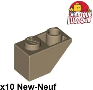 LEGO 10x Slope Inverted Slope Reverse 45 2x1 Beige Dunkel- / Dark Tan 3665 Neu - Bild 1 von 1