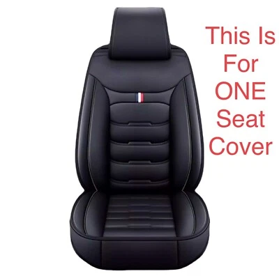 ONE Replacement Hummer H2 2003-2009 Black Front Seat Cover Protector PU leather - Image 1 of 3