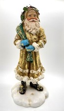 Department 56 Golden Santa Claus Father Christmas Sculpted Figurine 11 1/2"