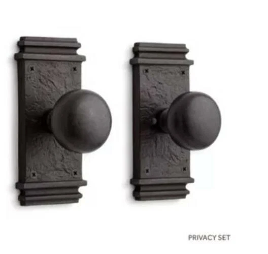Signature Hardware SH552134 New England Privacy Door Set-No Backset-Dark Bronze Foto 1 de 1