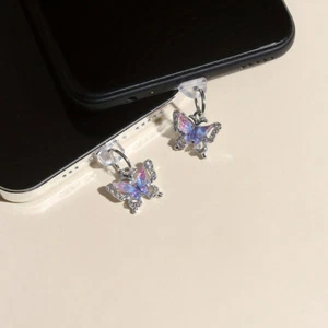 Butterfly Phone Dust Plug Hanging Ornament Mobile Pendant Decoration For Phone - Zdjęcie 1 z 11