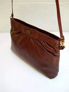 Etienne Aigner Classic Dark Burgundy Leather Shoulder / Crossbody / Clutch Bag - Picture 1 of 12