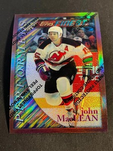 1995-96 Topps Finest REFRACTOR with John MacLean New Jersey Devils #38