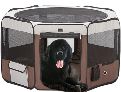 Pluma portátil para perros 46", marrón, 46 x 46 x 23", marrón, grande Foto 1 de 4