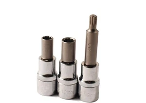 3pc 1/2" Dr. S2 Steel Special Profile Socket Set Aluminum BBS/AMG/RH Rim Remover - Bild 1 von 3