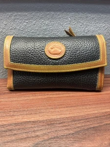 Cartera Dooney And Bourke vintage de cuero para todo tipo de clima negra - Imagen 1 de 7